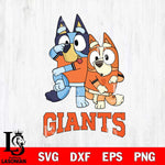 San Francisco Giants Bluey & Bingo 18 Svg Eps Dxf Png File, MLB svg, Digital Download, Instant Download