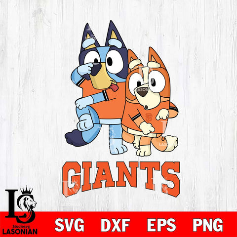 San Francisco Giants Bluey & Bingo 18 Svg Eps Dxf Png File, MLB svg, Digital Download, Instant Download