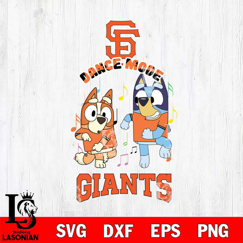 San Francisco Giants Bluey Bingo Svg Eps Dxf Png File, MLB svg, Digital Download, Instant Download