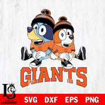 San Francisco Giants Bluey & Bingo 8 Svg Eps Dxf Png File, MLB svg, Digital Download, Instant Download