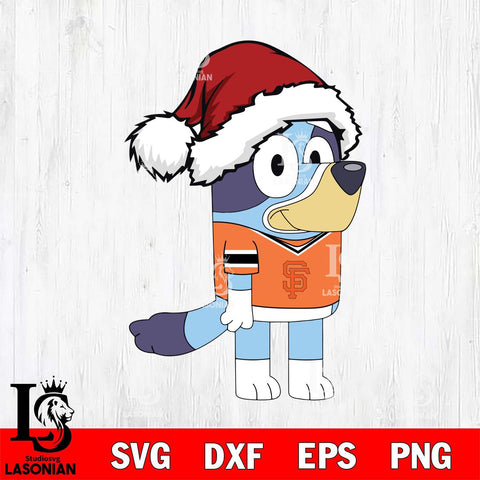 San Francisco Giants Bluey Cartoon Christmas Svg Eps Dxf Png File, Digital Download, Instant Download