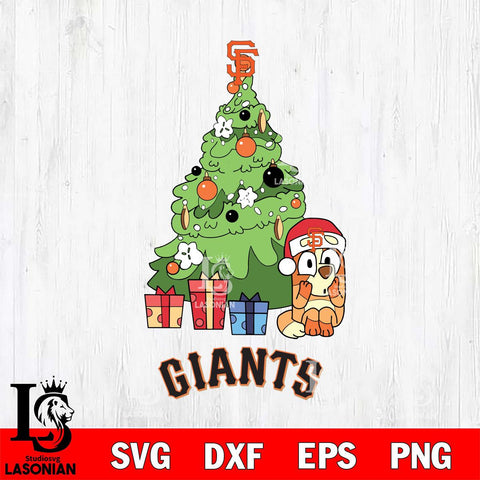 San Francisco Giants Bluey Chilli Christmas Tree Svg Eps Dxf Png File, Digital Download