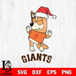 San Francisco Giants Bluey Chilli Happy Christmas Svg Eps Dxf Png File, Digital Download