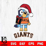 San Francisco Giants Bluey Christmas Svg Eps Dxf Png File, Digital Download