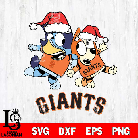 San Francisco Giants Bluey Christmas Holiday Svg Eps Dxf Png File, Digital Download