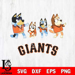 San Francisco Giants Bluey Dance Mode Squats Svg Eps Dxf Png File, Digital Download, Instant Download