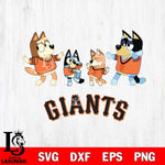 San Francisco Giants Bluey Dance Squats Svg Eps Dxf Png File, Digital Download, Instant Download