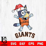 San Francisco Giants Bluey Happy Christmas Svg Eps Dxf Png File, Digital Download