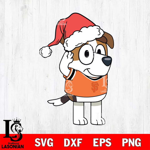 San Francisco Giants Bluey Jack Christmas Svg Eps Dxf Png File, Digital Download, Instant Download