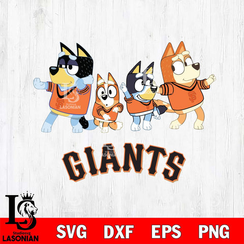 San Francisco Giants Bluey Mode Dance Squats Svg Eps Dxf Png File, Digital Download, Instant Download