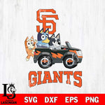 San Francisco Giants Bluey friends Svg Eps Dxf Png File, MLB svg, Digital Download, Instant Download