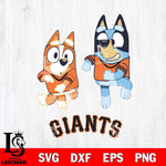 San Francisco Giants Bluey with Chilli Dance Svg Eps Dxf Png File, Digital Download, Instant Download