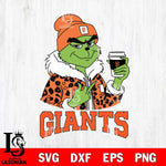 San Francisco Giants Boujee Grinch Leopard Christmas Cut Files Cricut, Svg Dxf Eps Png file , Silhouette