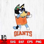 San Francisco Giants Christmas Bluey Bandit Heeler Cricut , Christmas Svg , Bluey svg , Digital Download, dxf eps png pdf file