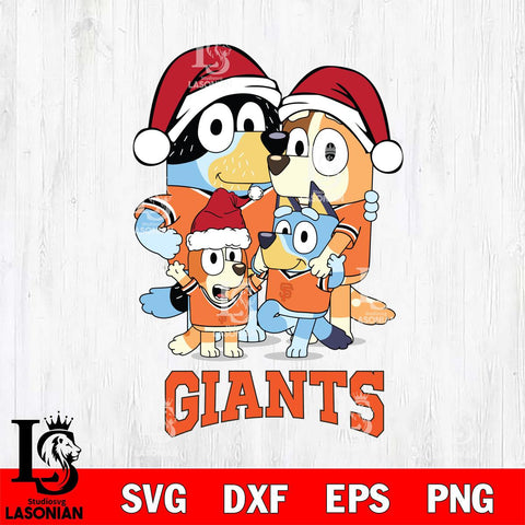 San Francisco Giants Christmas Bluey Family Sport Cricut , Christmas Svg , Bluey svg , Digital Download, dxf eps png pdf file