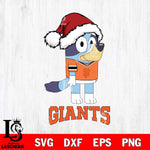 San Francisco Giants Christmas Bluey Hat Cricut , Christmas Svg , Bluey svg , Digital Download, dxf eps png pdf file