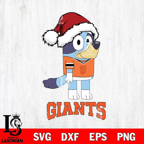 San Francisco Giants Christmas Bluey Hat Cricut , Christmas Svg , Bluey svg , Digital Download, dxf eps png pdf file