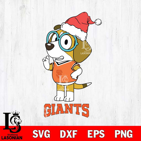 San Francisco Giants Christmas Bluey Honey Sport Cricut , Christmas Svg , Bluey svg , Digital Download, dxf eps png pdf file