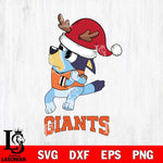 San Francisco Giants Christmas Bluey Santa Claus Cricut , Christmas Svg , Bluey svg , Digital Download, dxf eps png pdf file