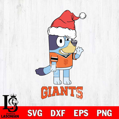 San Francisco Giants Christmas Bluey Say Hi Cricut , Christmas Svg , Bluey svg , Digital Download, dxf eps png pdf file