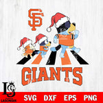 San Francisco Giants Christmas Family Bluey Walking Cricut , Christmas Svg , Bluey svg , Digital Download, dxf eps png pdf file