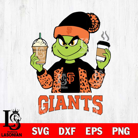 San Francisco Giants Grinch 2 coffee Svg Eps Dxf Png File, Digital Download, Instant Download