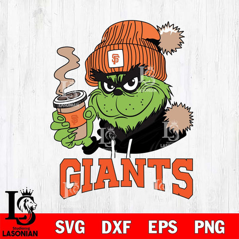 San Francisco Giants Grinch Cofffe Hoodie Cut Files Cricut, Svg Dxf Eps Png file , Silhouette