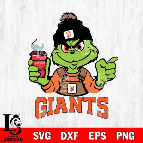 San Francisco Giants Grinch with coffee Svg Eps Dxf Png File, Digital Download, Instant Download