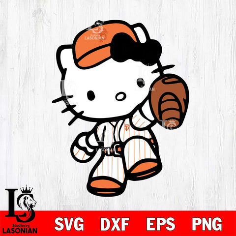 San Francisco Giants Hello Kitty 3 Svg Eps Dxf Png File, Digital Download, Instant Download