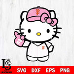 San Francisco Giants Hello Kitty Pink Baseball 10 Svg Eps Dxf Png File, MLB svg, Digital Download, Instant Download