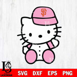 San Francisco Giants Hello Kitty Pink Baseball 5 Svg Eps Dxf Png File, MLB svg, Digital Download, Instant Download