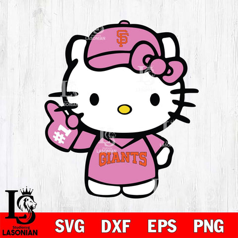 San Francisco Giants Hello Kitty Pink Baseball 7 Svg Eps Dxf Png File, MLB svg, Digital Download, Instant Download