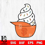 San Francisco Giants Ice Cream Hat Svg Eps Dxf Png File, Digital Download, Instant Download