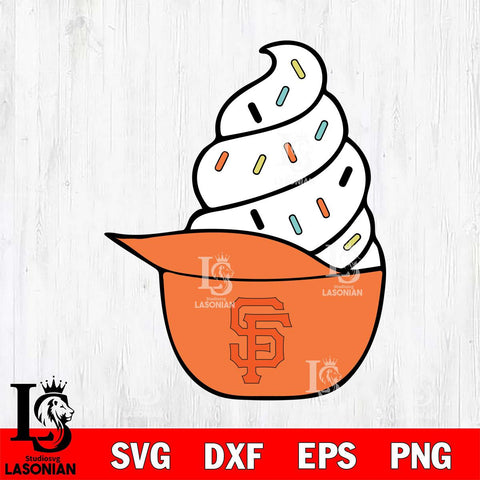 San Francisco Giants Ice Cream Hat Svg Eps Dxf Png File, Digital Download, Instant Download