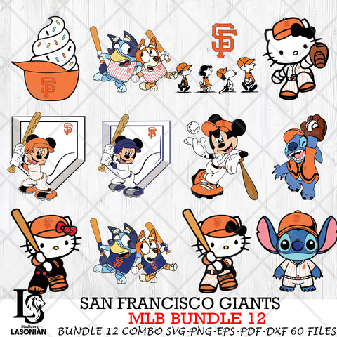 San Francisco Giants MLB Bundle 12 Svg Eps Dxf Png File, Digital Download, Instant Download