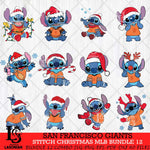 San Francisco Giants Stitch Christmas MLB Bundle 12 SVG DXF EPS PNG file, Cut file cricut, Instant Download