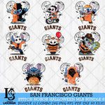 San Francisco Giants Stitch Halloween Bundle MLB Svg Eps Dxf Png File, Digital Download, Instant Download