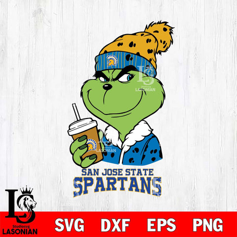 San José State Spartans Grinch hat Svg Eps Dxf Png File, Digital Download, Instant Download