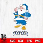 San José State Spartans Santa claus Svg dxf eps png pdf file,NCAA svg,Digital Download,Cricut file