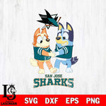 San Jose Sharks Bluey Chilli Dance Svg Eps Dxf Png File, Digital Download, Instant Download