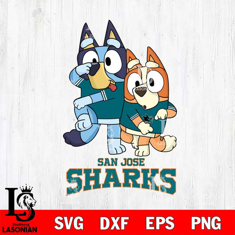 San Jose Sharks Bluey Chilli Dance Mode Svg Eps Dxf Png File, Digital Download, Instant Download