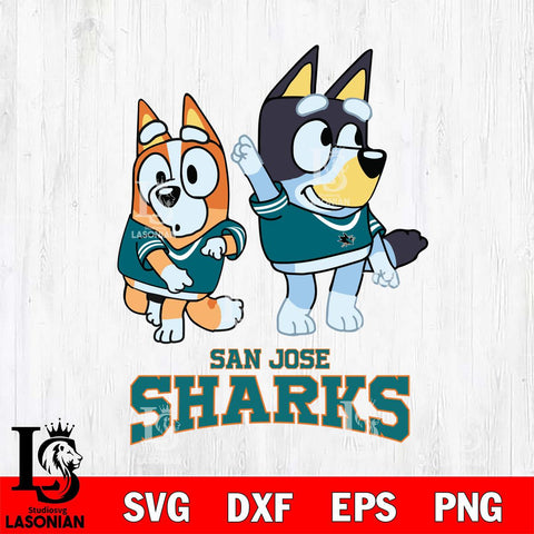 San Jose Sharks Bluey Chilli Mode Dance Svg Eps Dxf Png File, Digital Download, Instant Download