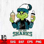 San Jose Sharks Grinch 2 coffee Svg Eps Dxf Png File, Digital Download, Instant Download