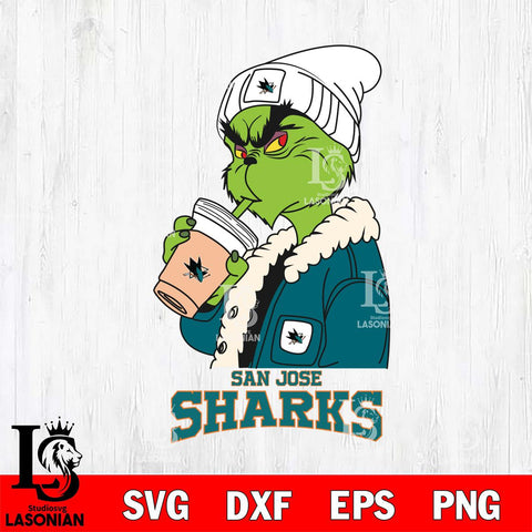 San Jose Sharks Grinch Bougie Football Svg Eps Dxf Png File, Digital Download, Instant Download