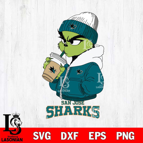 San Jose Sharks Grinch Bougie Sport Svg Eps Dxf Png File, Digital Download, Instant Download