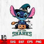 San Jose Sharks Stitch witch Svg Eps Dxf Png File, NHL svg, Digital Download, Instant Download