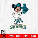 San Jose Sharks #1 Fan Minnie Mouse Svg Eps Dxf Png File, Digital Download, Instant Download