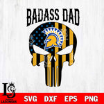 San José State Spartans Badass Dad Svg Eps Dxf Png File, Digital Download, Instant Download