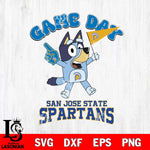 San José State Spartans Bluey Game Day Svg Eps Dxf Png File, Digital Download, Instant Download