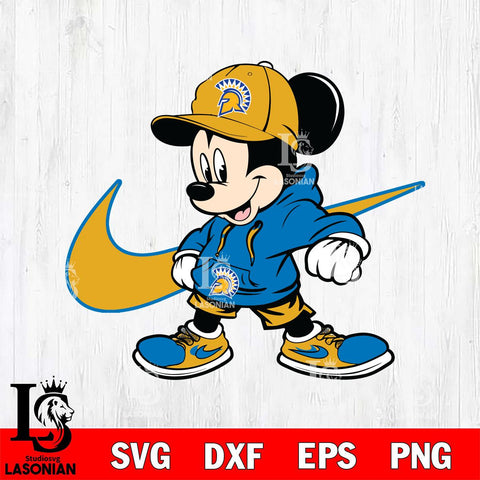 San José State Spartans Cool Mickey Mouse Svg Eps Dxf Png File, NCAA svg, Digital Download, Instant Download